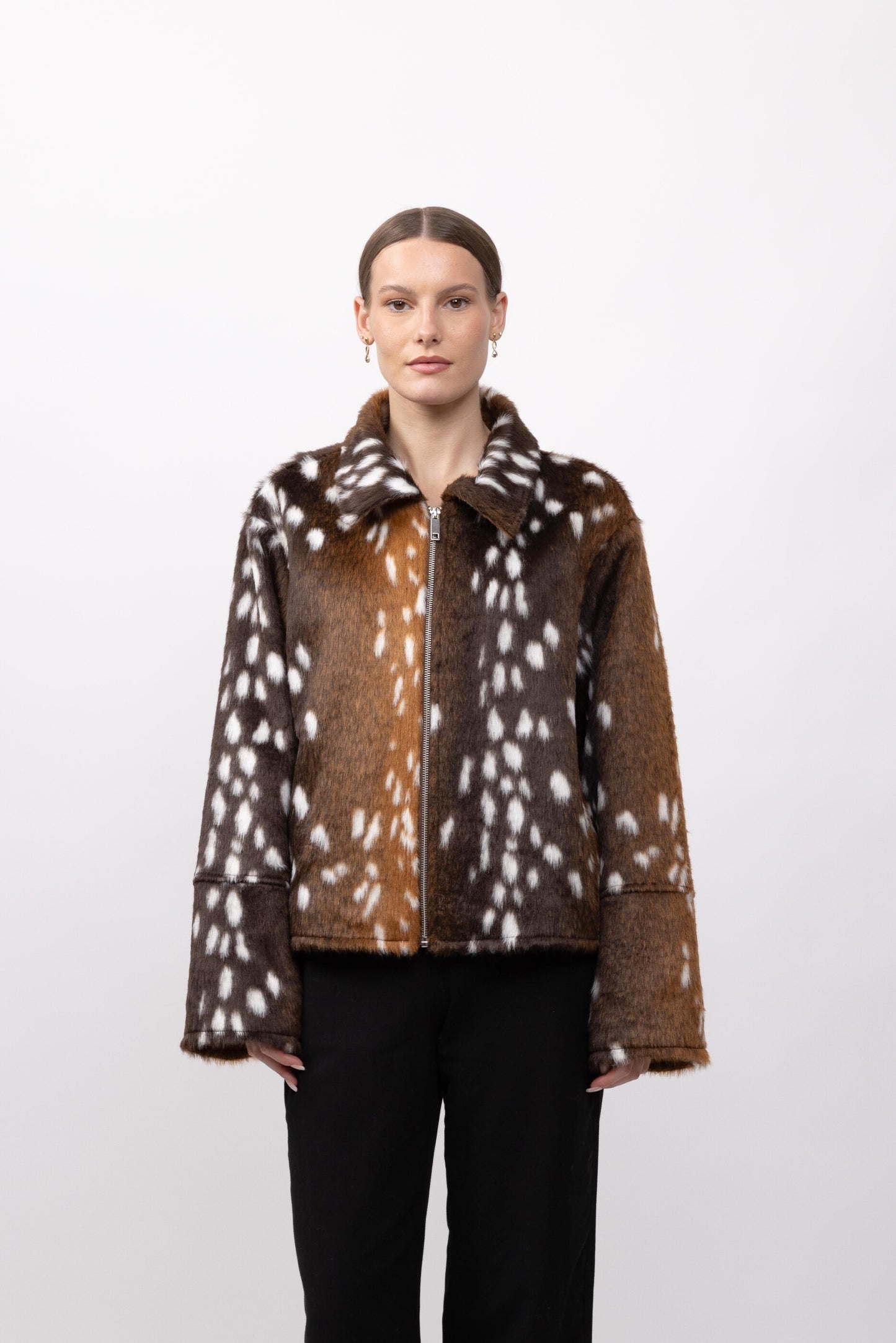 VESTE FAUSSE FOURRURE AVEC IMPRIMÉ BAMBI - K-ZELL PARIS