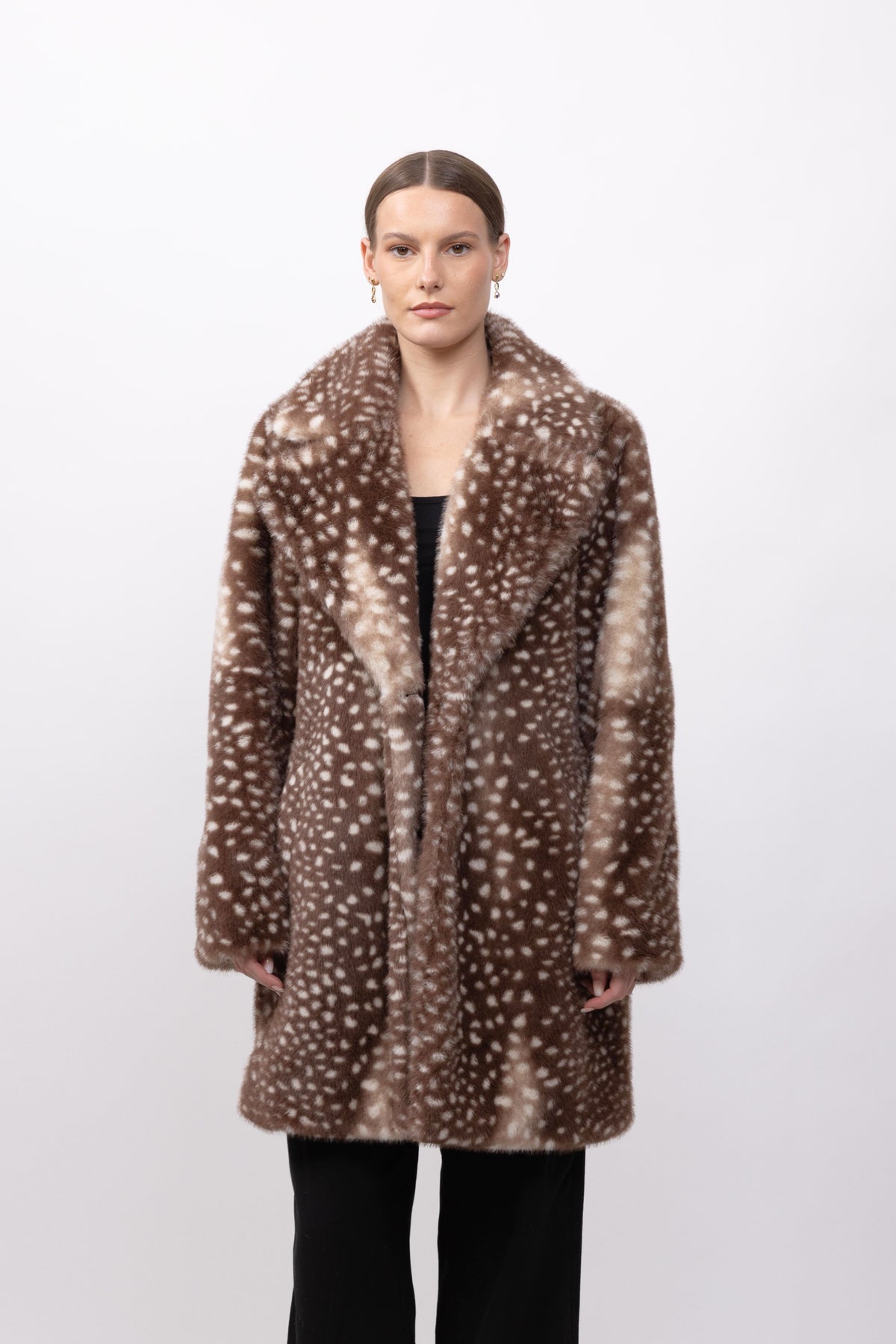 BAMBI PRINT FAUX FUR COAT