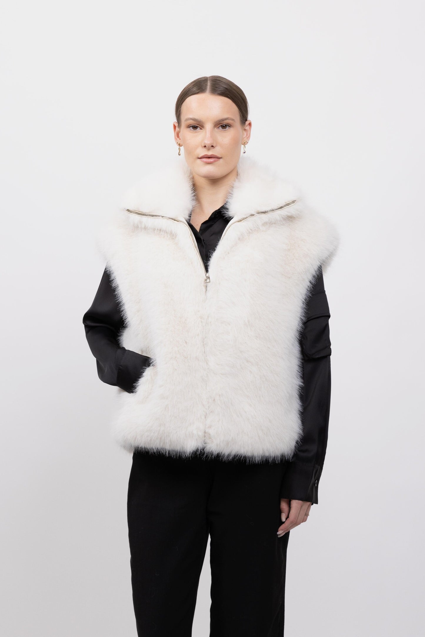 GILET EN FAUSSE FOURRURE EFFET RENARD - K-ZELL PARIS