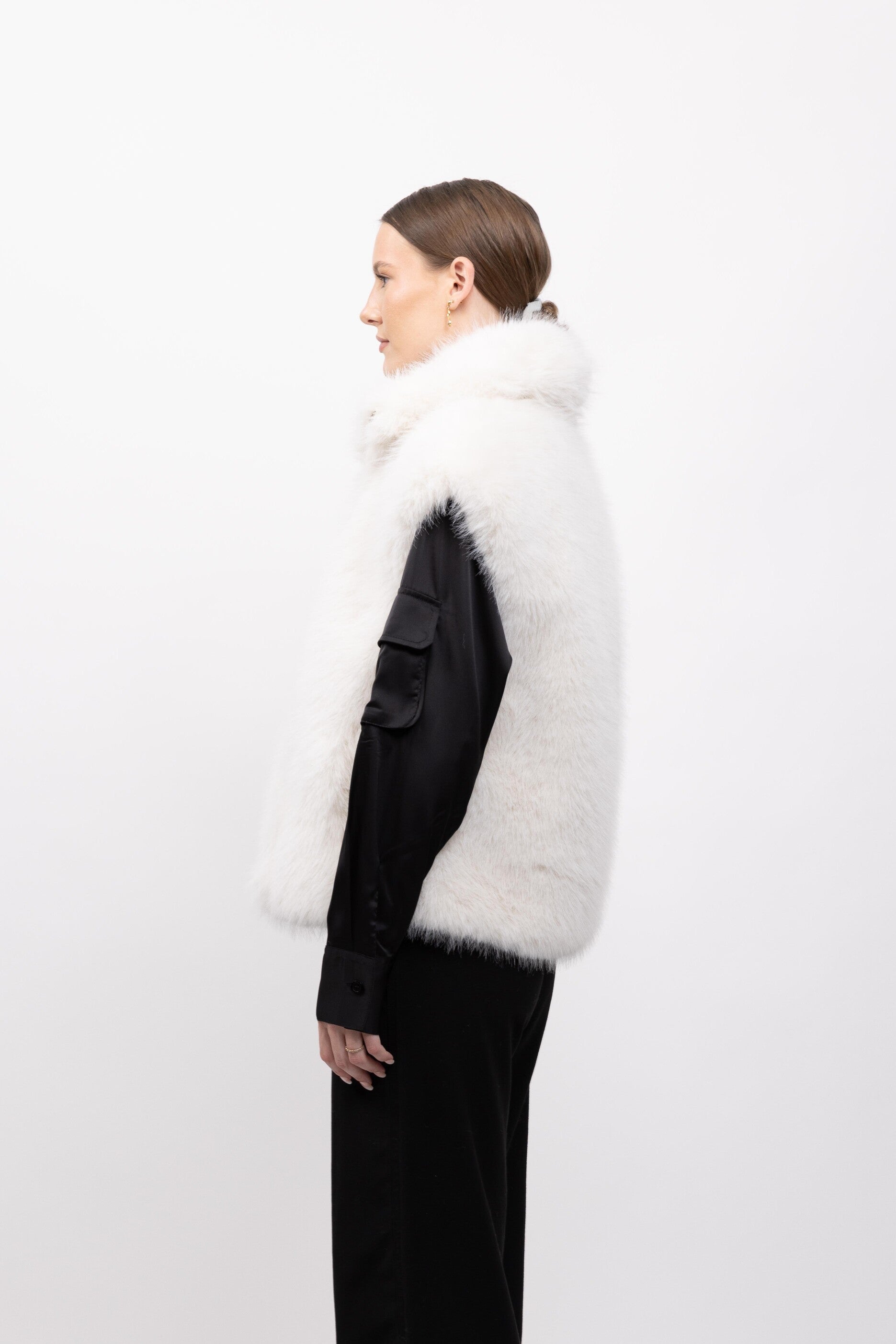 GILET EN FAUSSE FOURRURE EFFET RENARD - K-ZELL PARIS
