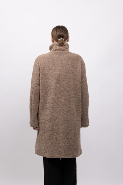 LONG FAUX SHEARLING COAT