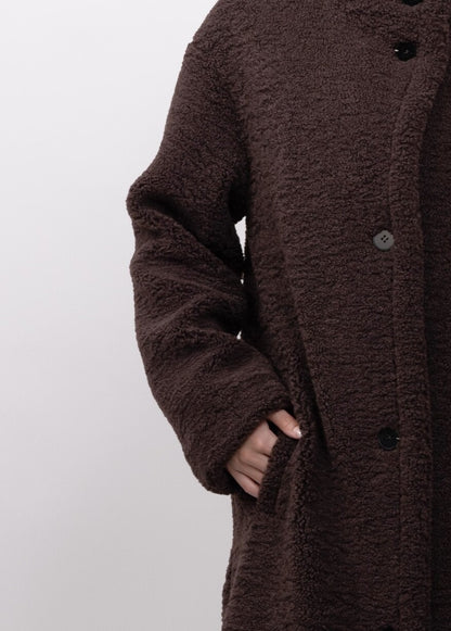 LONG FAUX SHEARLING COAT