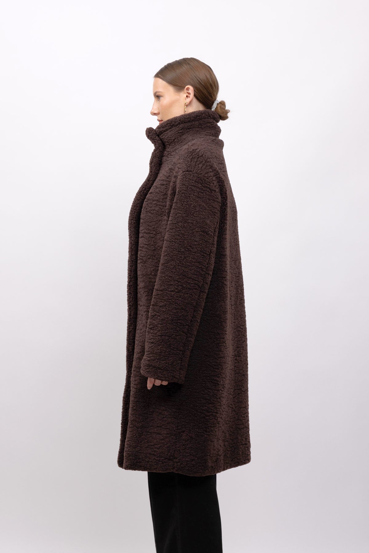 LONG FAUX SHEARLING COAT