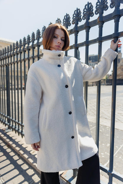 LONG FAUX SHEARLING COAT