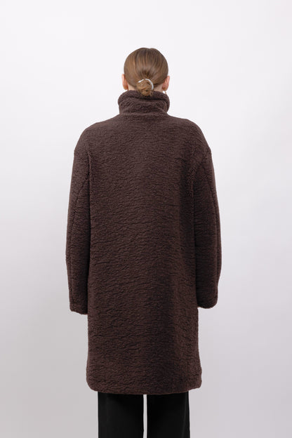 LONG FAUX SHEARLING COAT