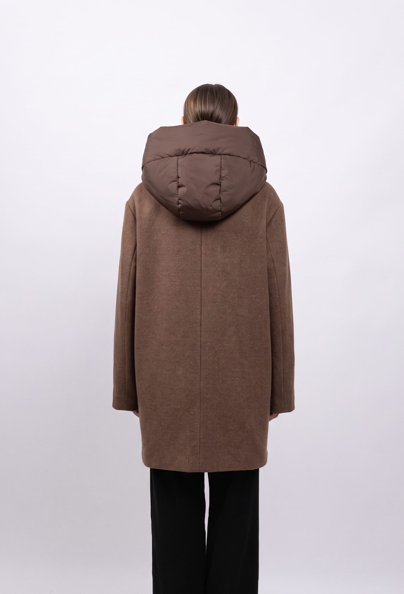 MANTEAU MI-LONG À CAPUCHE AMOVIBLE