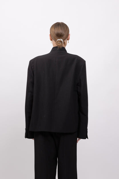 VESTE BLAZER A COL MONTANT
