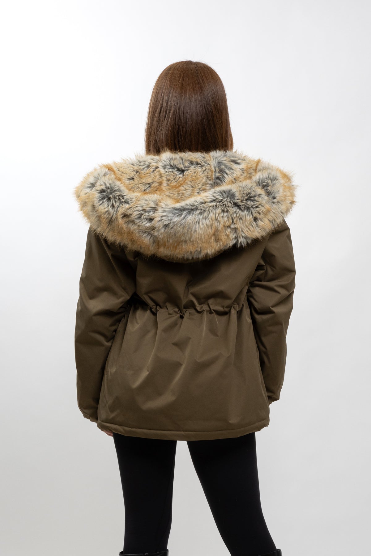 PARKA À CAPUCHE EN FAUSSE FOURRURE