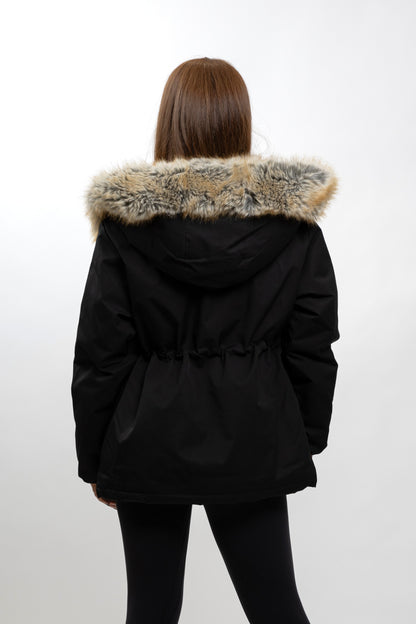 PARKA À CAPUCHE EN FAUSSE FOURRURE