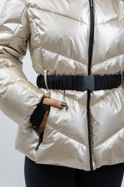 PARKA DE SKI À CAPUCHE EN FAUSSE FOURRURE