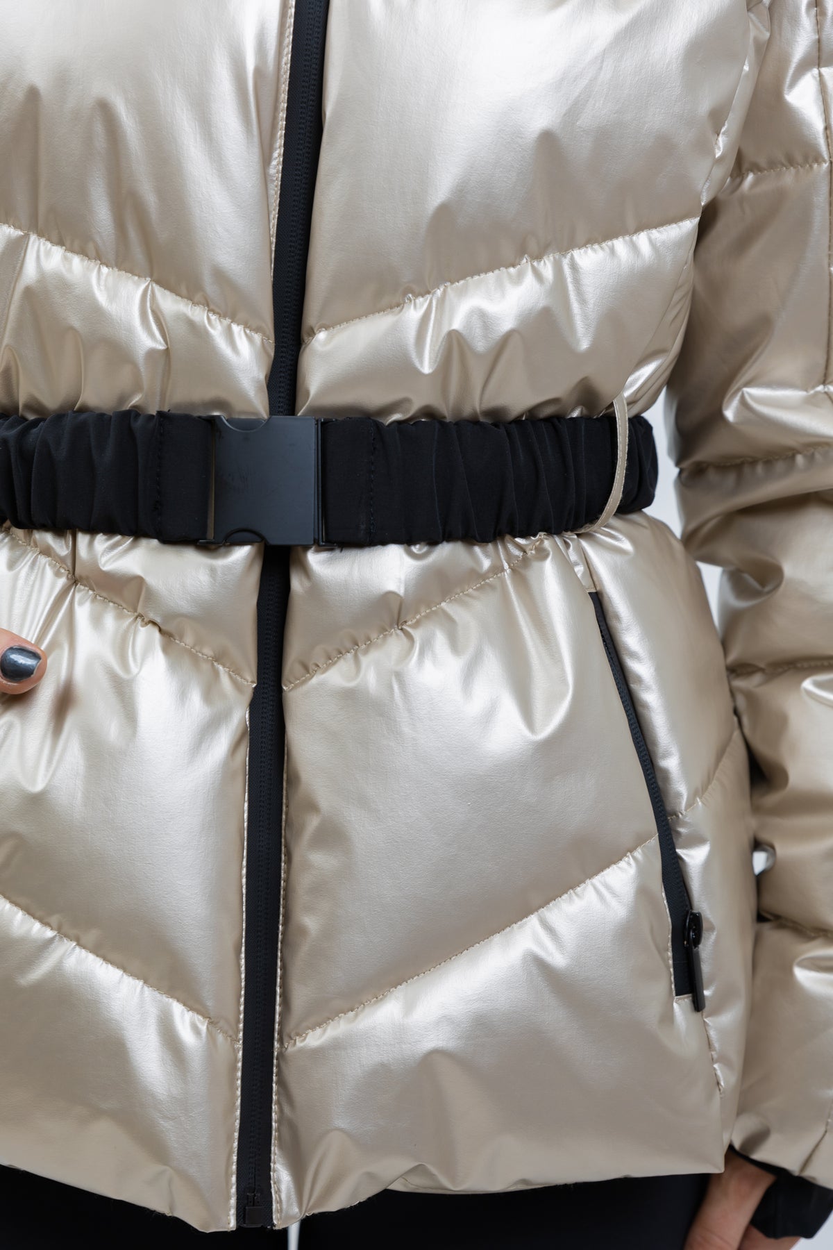 PARKA DE SKI À CAPUCHE EN FAUSSE FOURRURE