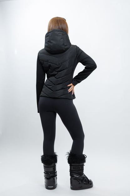 BLOUSON VESTE BIMATIÈRE MATELASSÉ À CAPUCHE