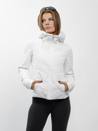 BLOUSON VESTE BIMATIÈRE MATELASSÉ À CAPUCHE