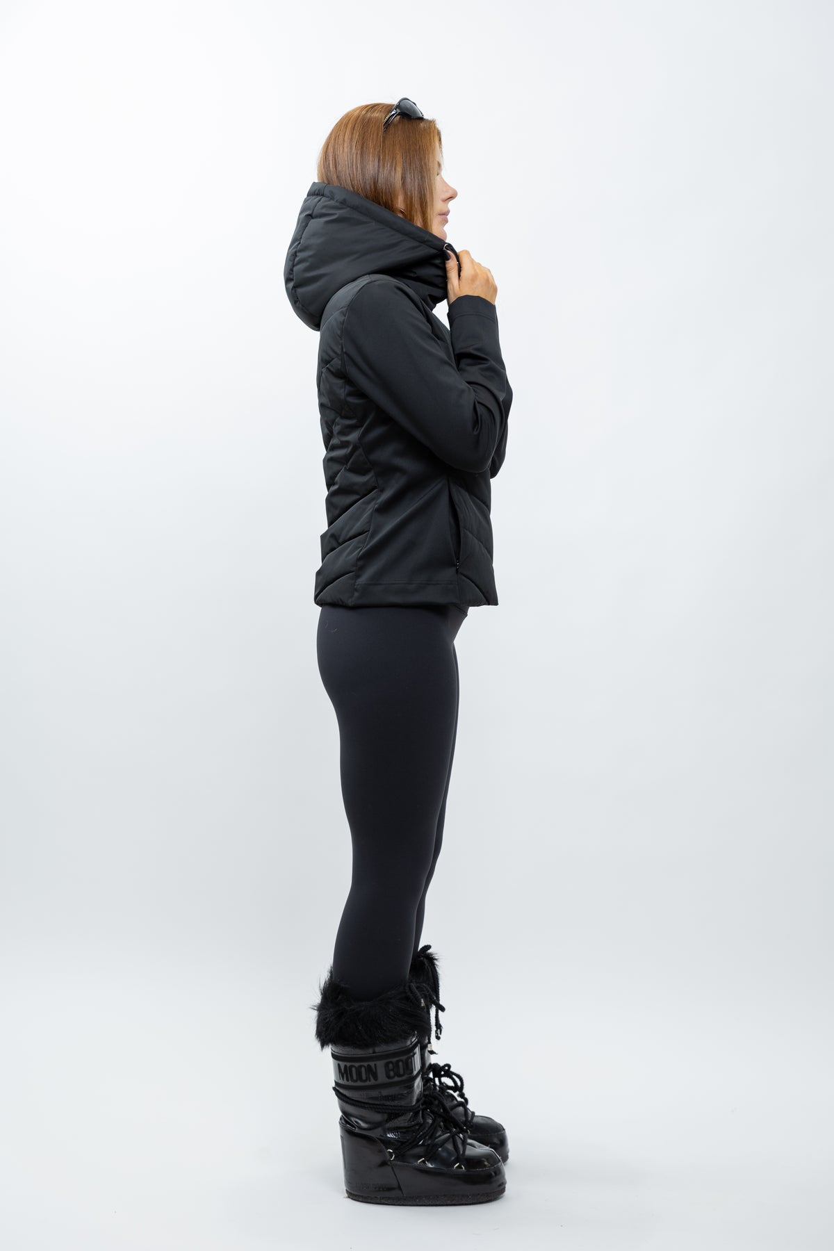 BLOUSON VESTE BIMATIÈRE MATELASSÉ À CAPUCHE