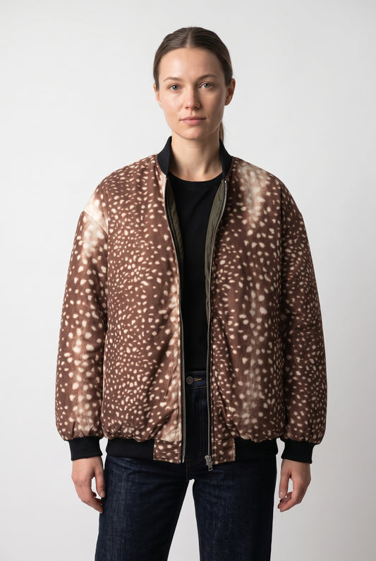 BOMBER OVERSIZE RÉVERSIBLE BAMBI/KAKI
