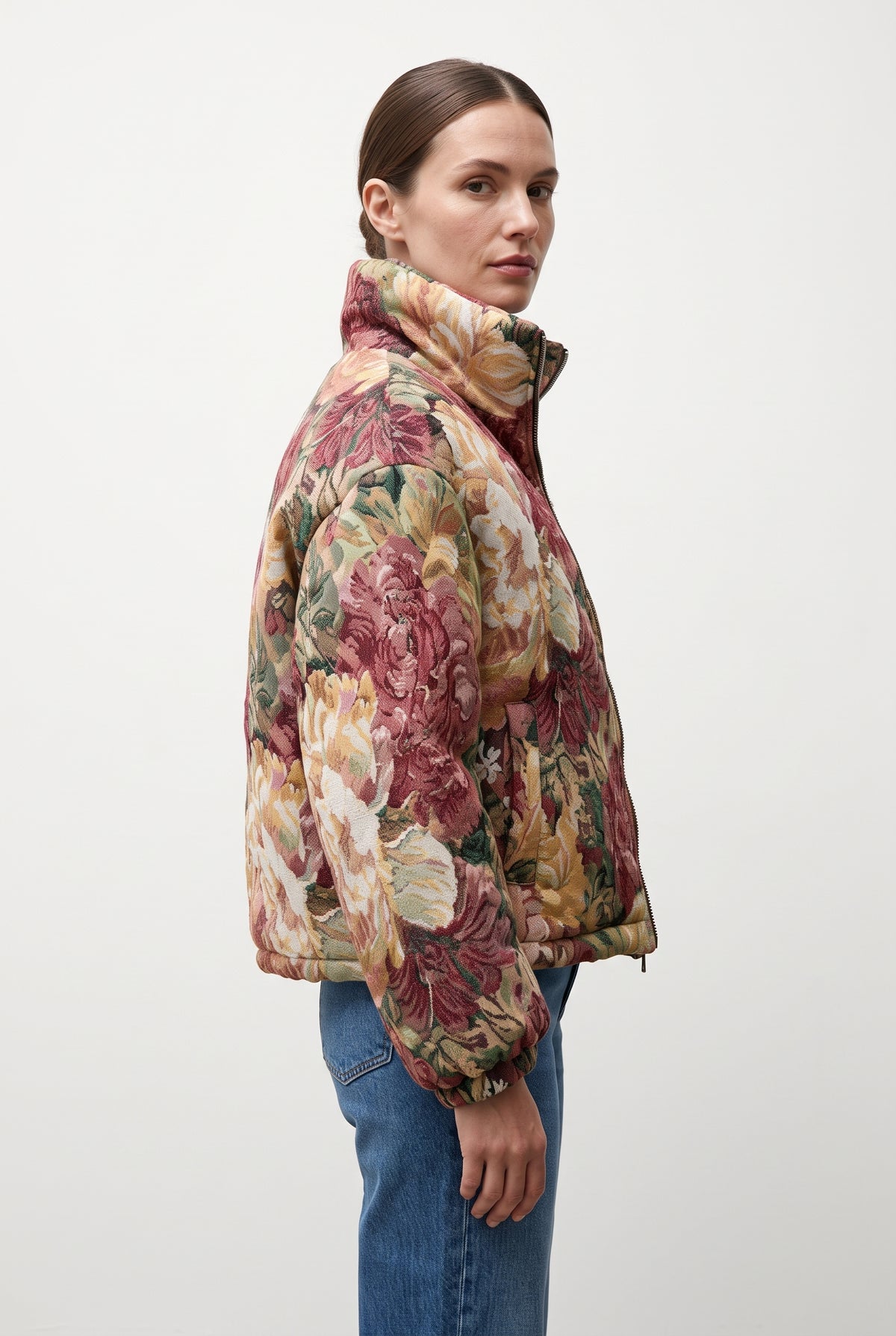 DOUDOUNE EN JACQUARD À MOTIF FLEURS