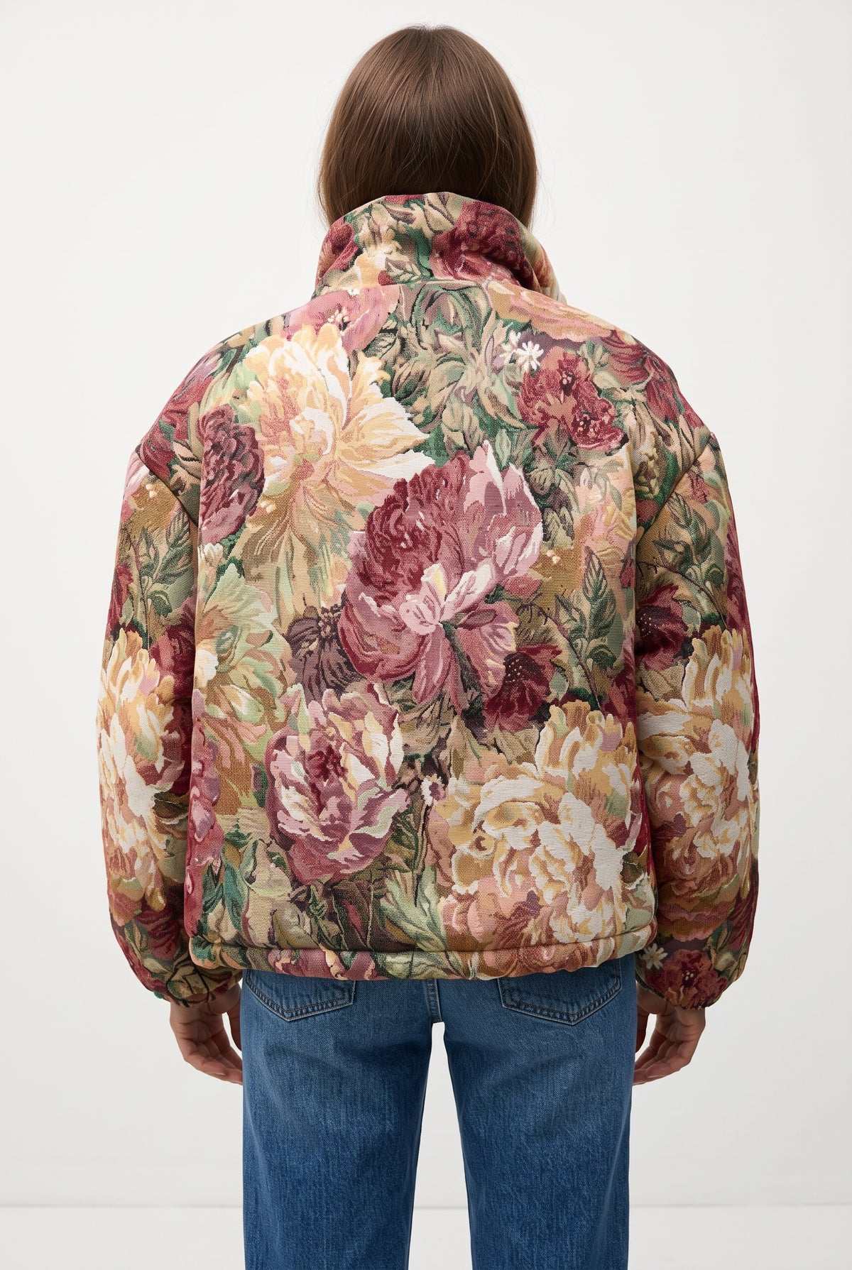 DOUDOUNE EN JACQUARD À MOTIF FLEURS