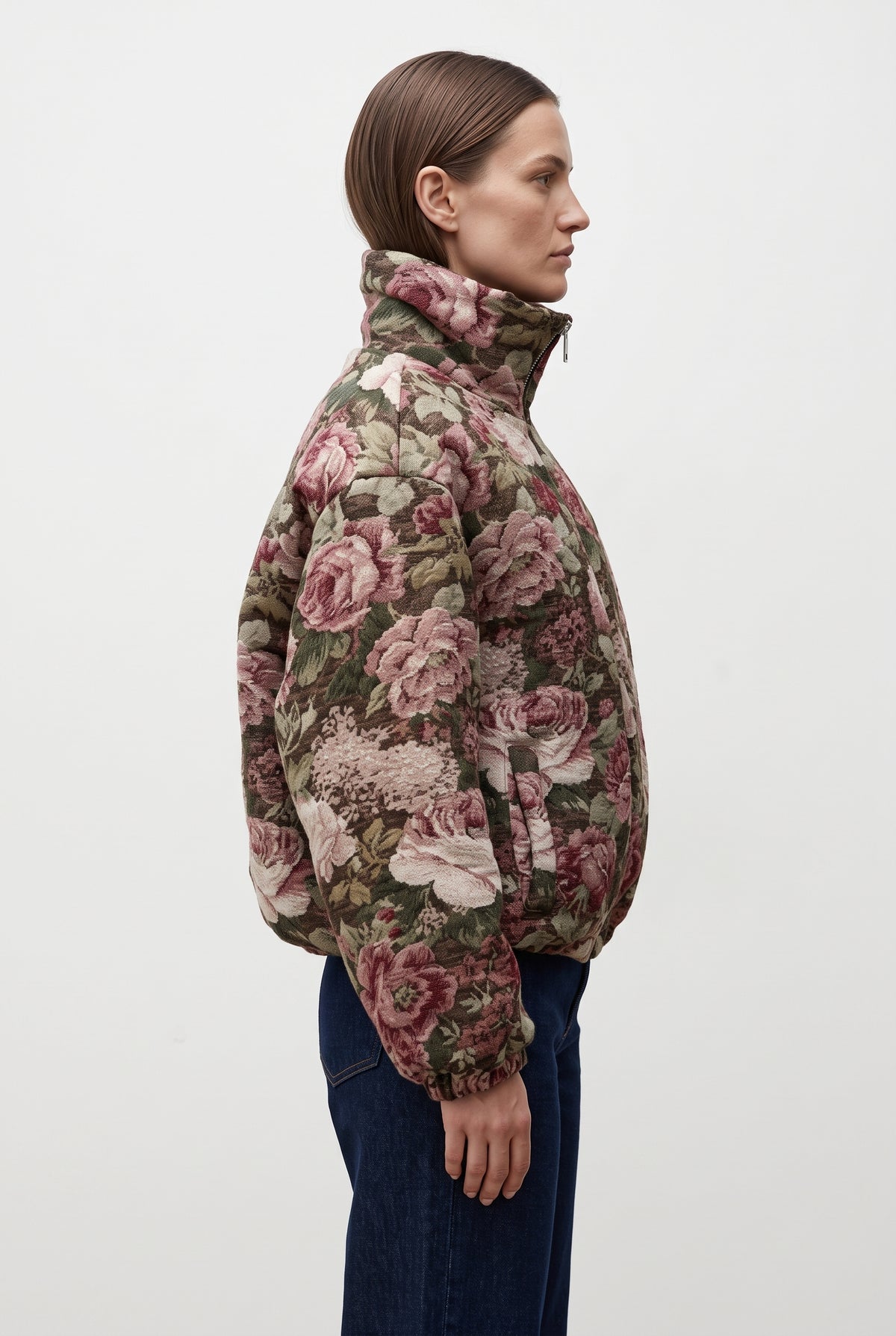 DOUDOUNE EN JACQUARD À MOTIF FLEURS