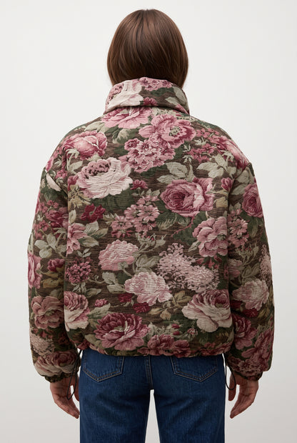 DOUDOUNE EN JACQUARD À MOTIF FLEURS