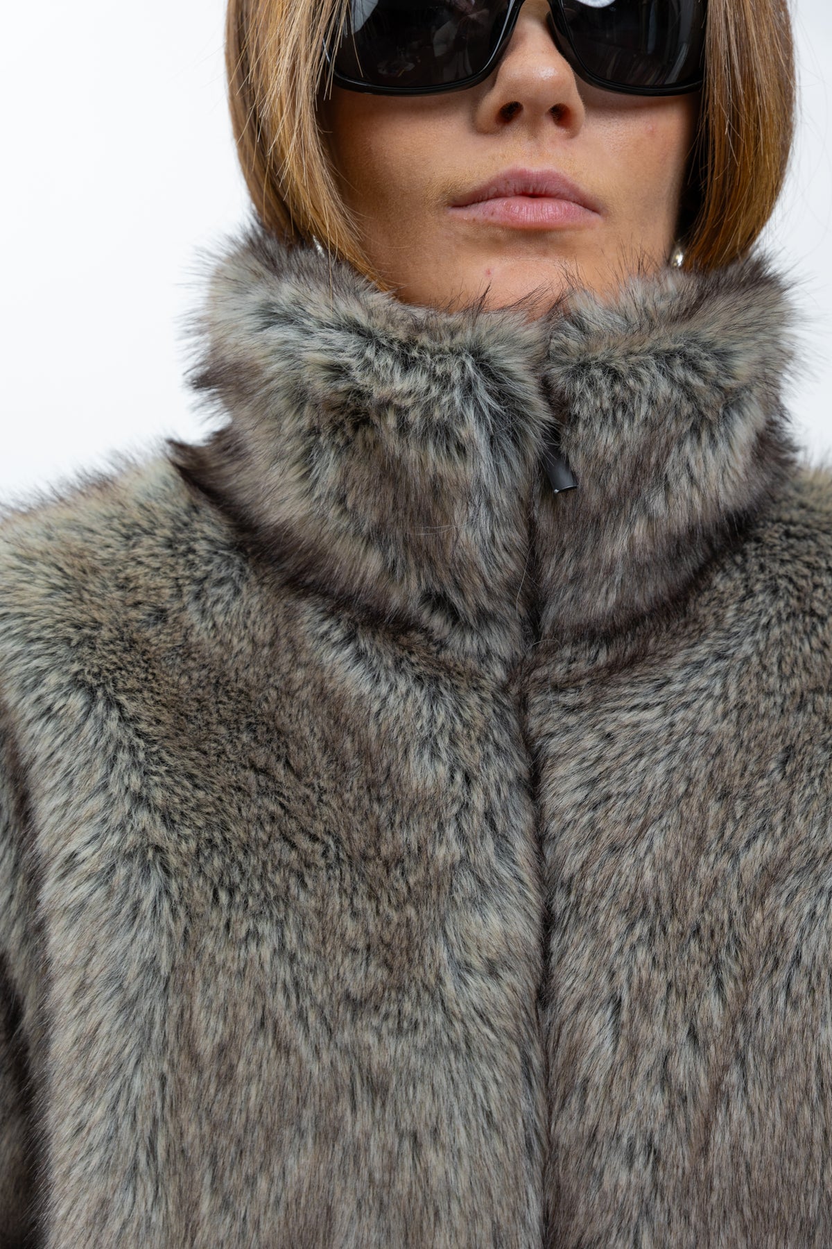 MANTEAU EN FAUSSE FOURRURE INTÉRIEUR DOUDOUNE