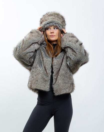 MANTEAU EN FAUSSE FOURRURE INTÉRIEUR DOUDOUNE