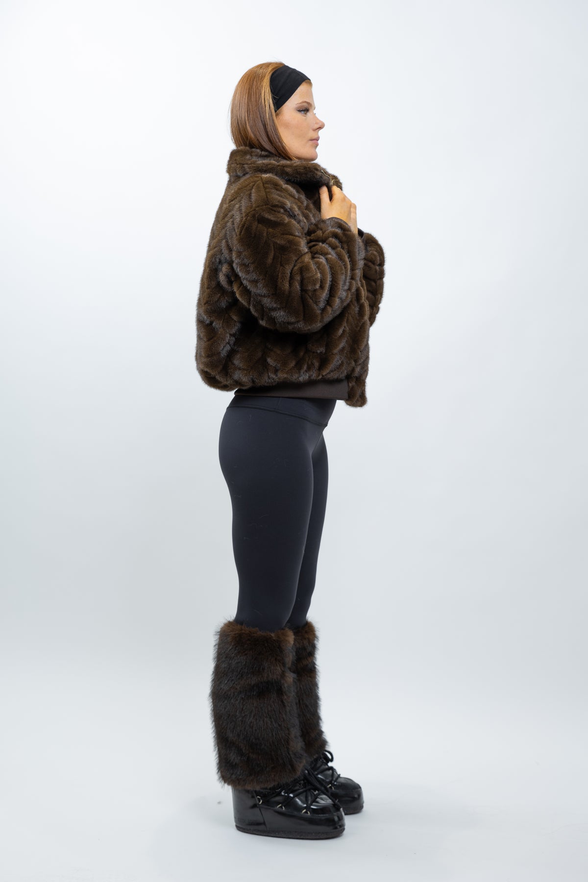 BLOUSON EN FAUSSE FOURRURE TORSADÉE - INTÉRIEUR DOUDOUNE