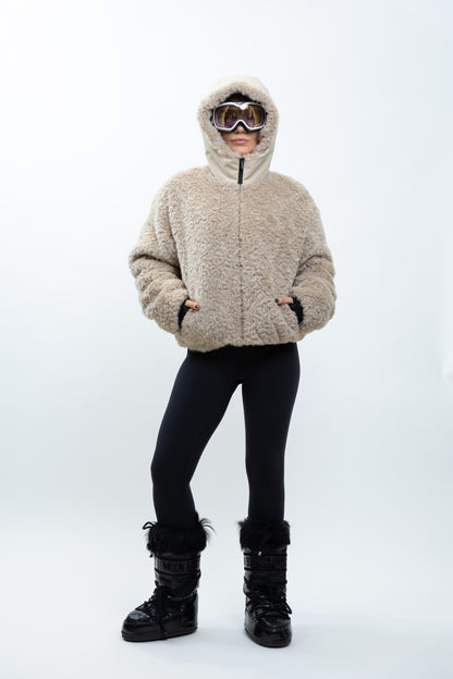 BLOUSON EN FAUSSE FOURRURE À INTERIEUR DOUDOUNE