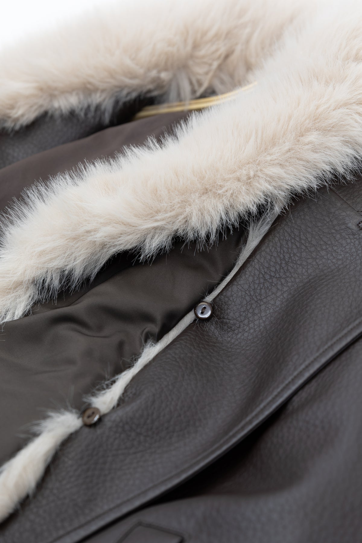 BLOUSON SIMILICUIR AVEC COL AMOVIBLE EN FAUSSE FOURRURE