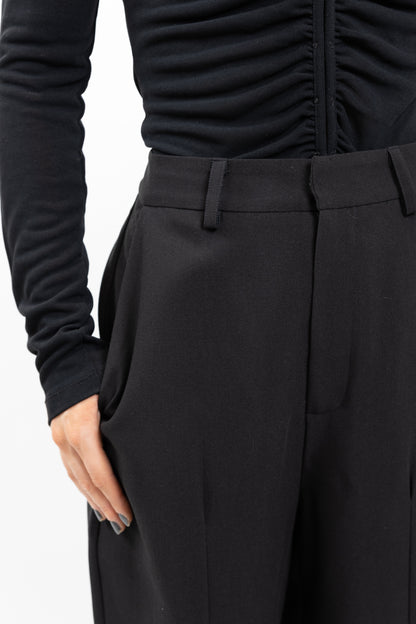 PANTALON NOIR WIDE LEG TAILLE HAUTE