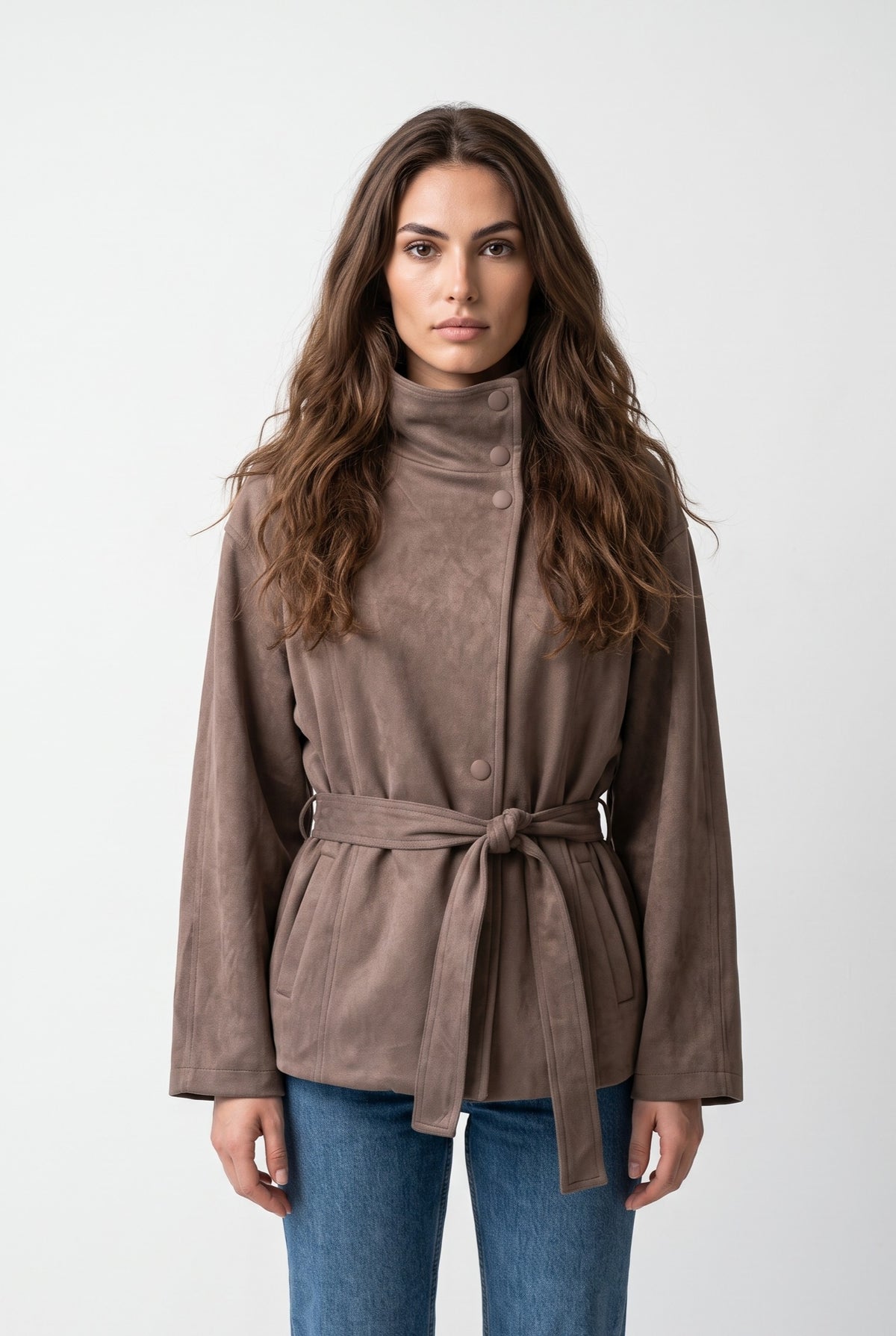 BLOUSON VESTE EFFET DAIM