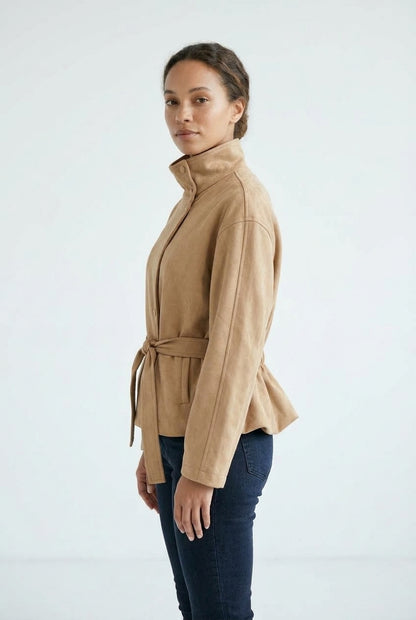 BLOUSON VESTE EFFET DAIM