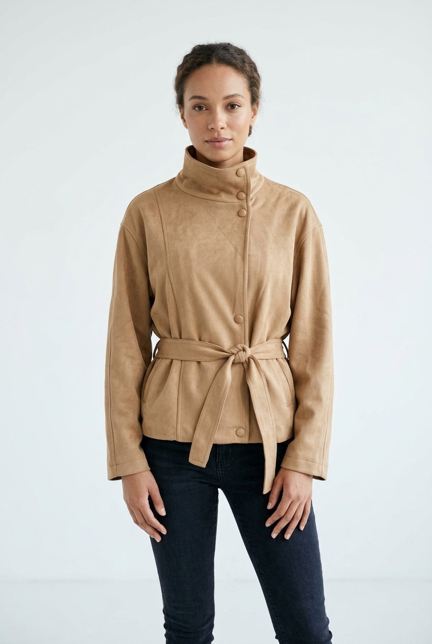 BLOUSON VESTE EFFET DAIM