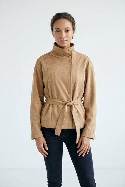 BLOUSON VESTE EFFET DAIM