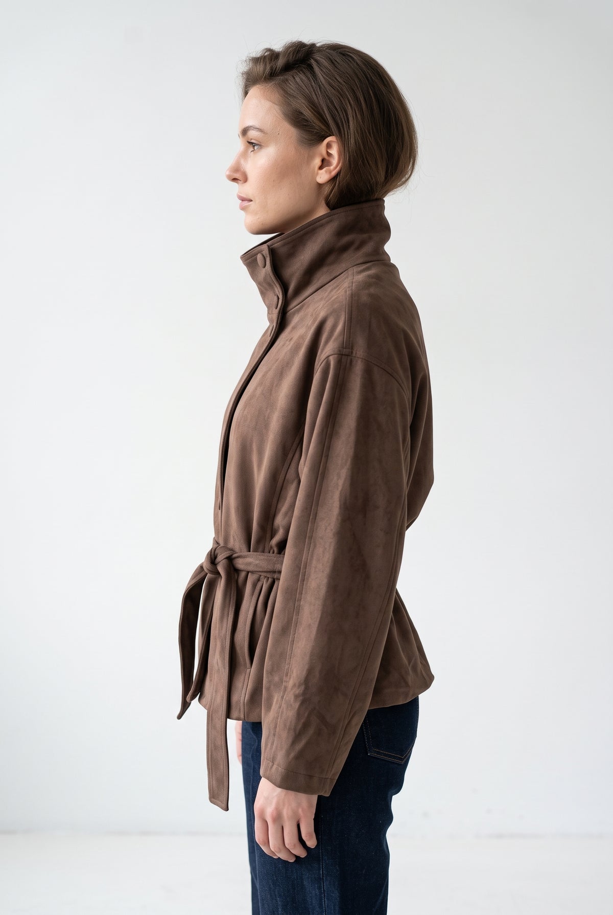 BLOUSON VESTE EFFET DAIM