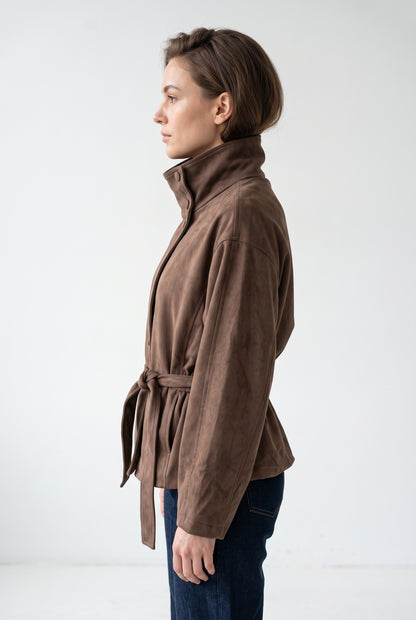 BLOUSON VESTE EFFET DAIM