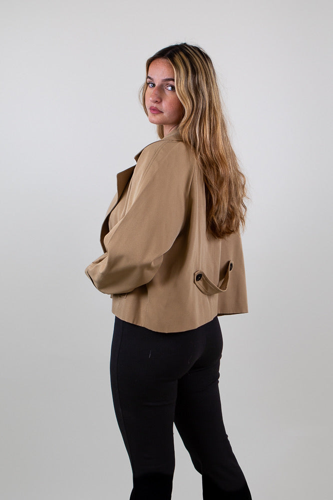 Veste courte style trench
