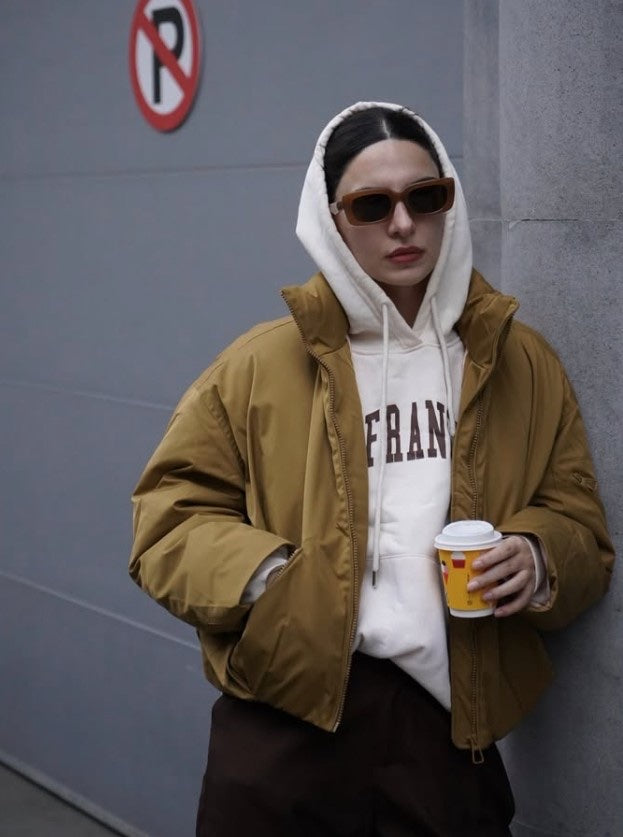 BLOUSON IMPERMÉABLE À EFFET BOULE