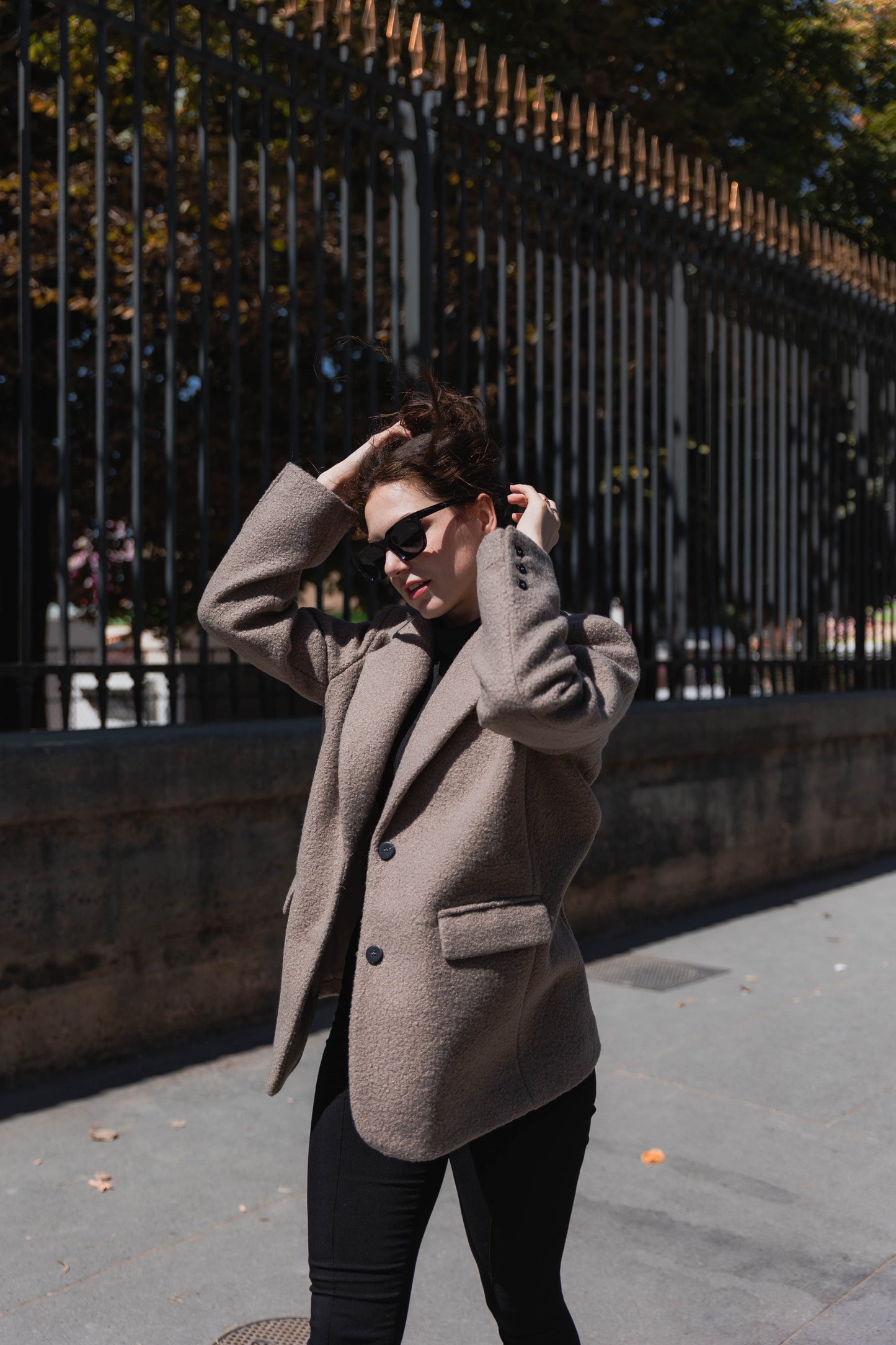 OVERSIZED SHEARLING BLAZER JACKET