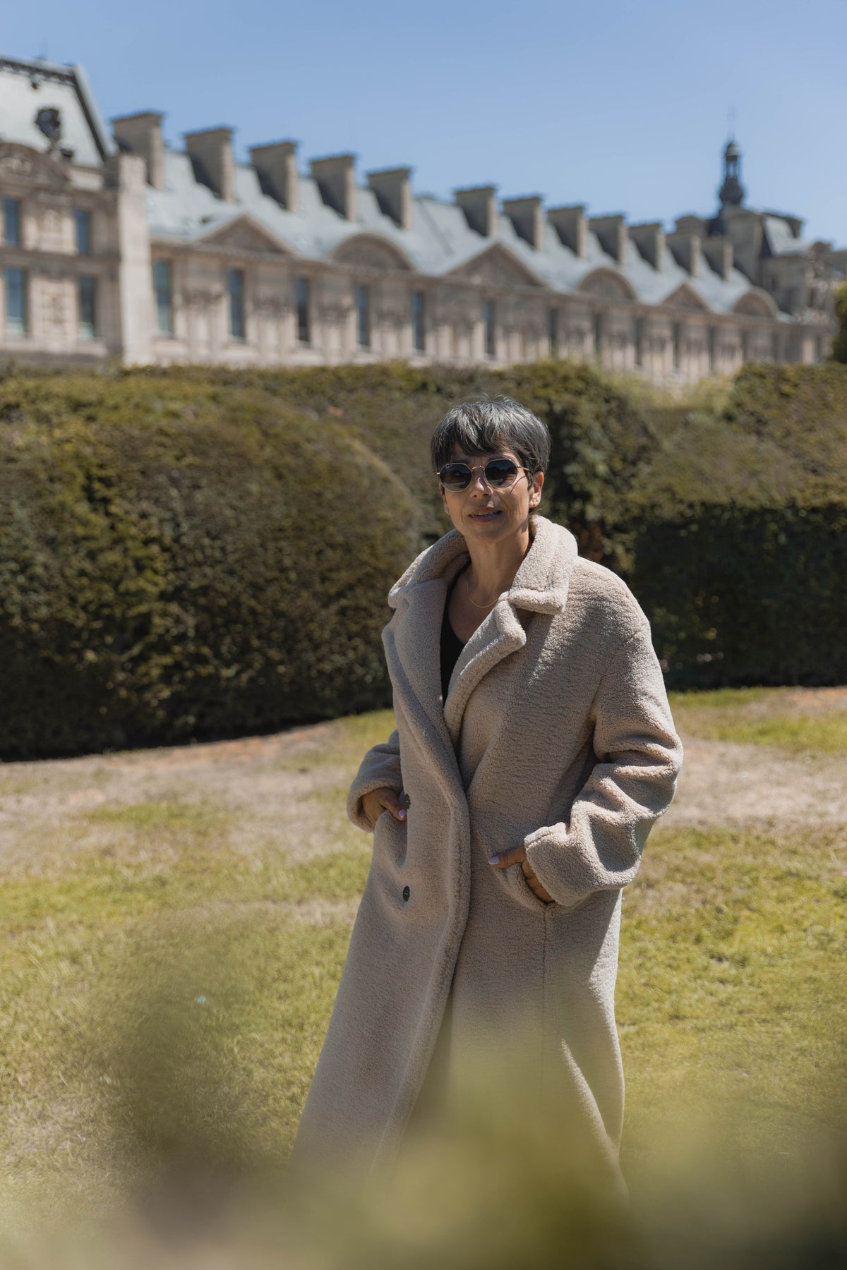 MANTEAU LONG EN FAUSSE FOURRURE MOUTON - K-ZELL PARIS