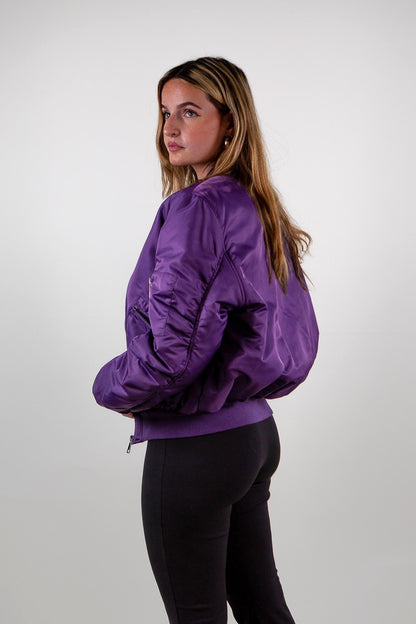 OVERSIZED QUILTED BOMBER JACKET