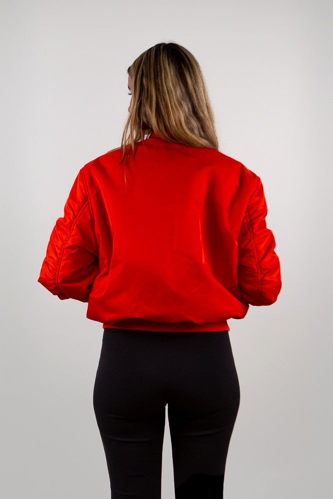 OVERSIZED QUILTED BOMBER JACKET