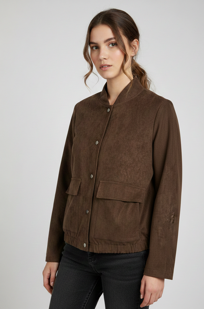 CHAQUETA BOMBER EFECTO ANTE