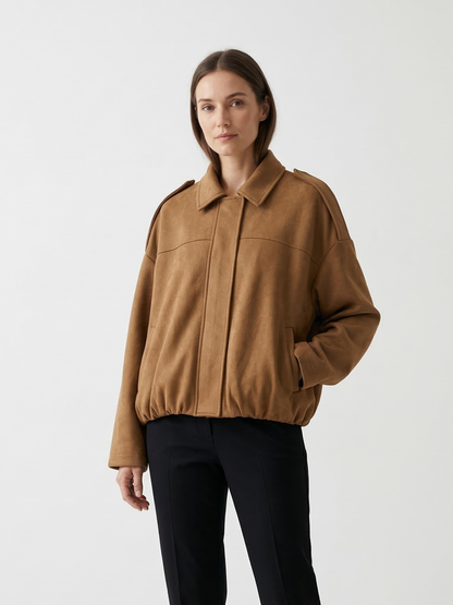 CHAQUETA BOMBER OVERSIZE EFECTO ANTE