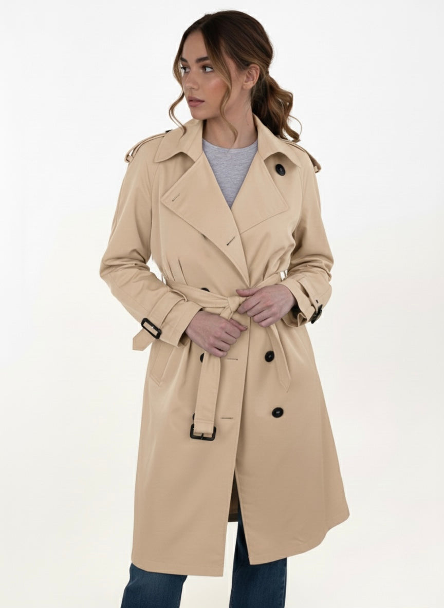 TRENCH COAT WITH ADJUSTABLE BELT
