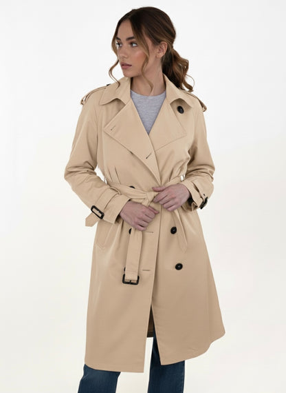 TRENCH COAT WITH ADJUSTABLE BELT