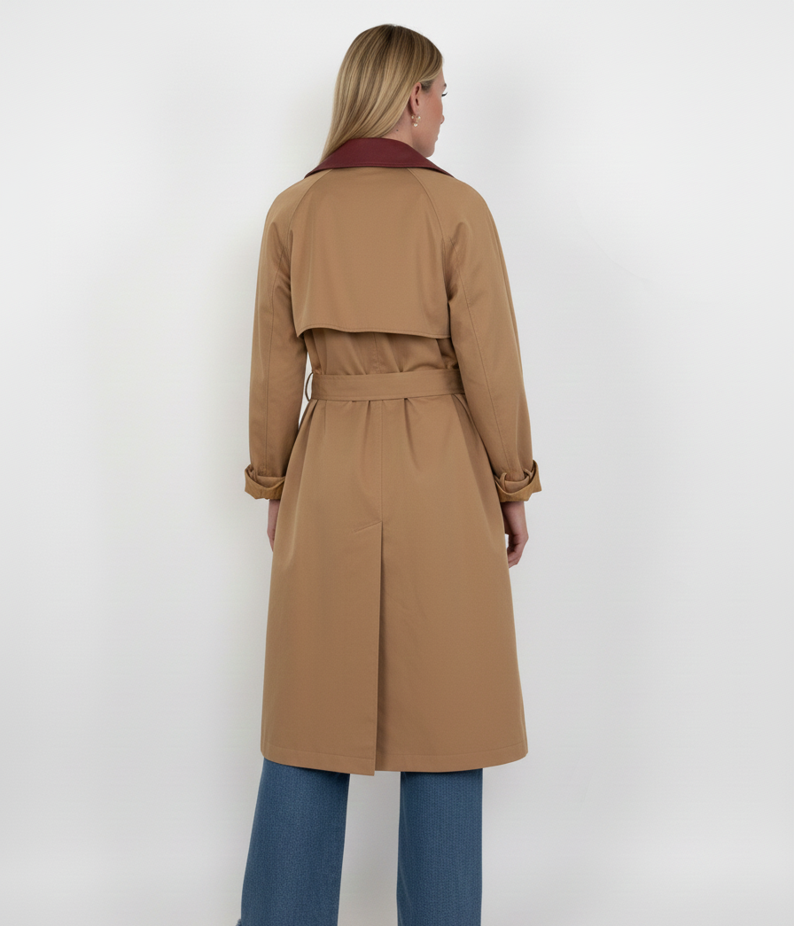 GABARDINA CON CUELLO EN CONTRASTE