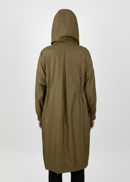 SATIN PARKA WITH HOOD