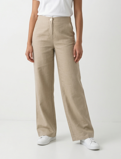 PANTALON FLUIDE EFFET LIN