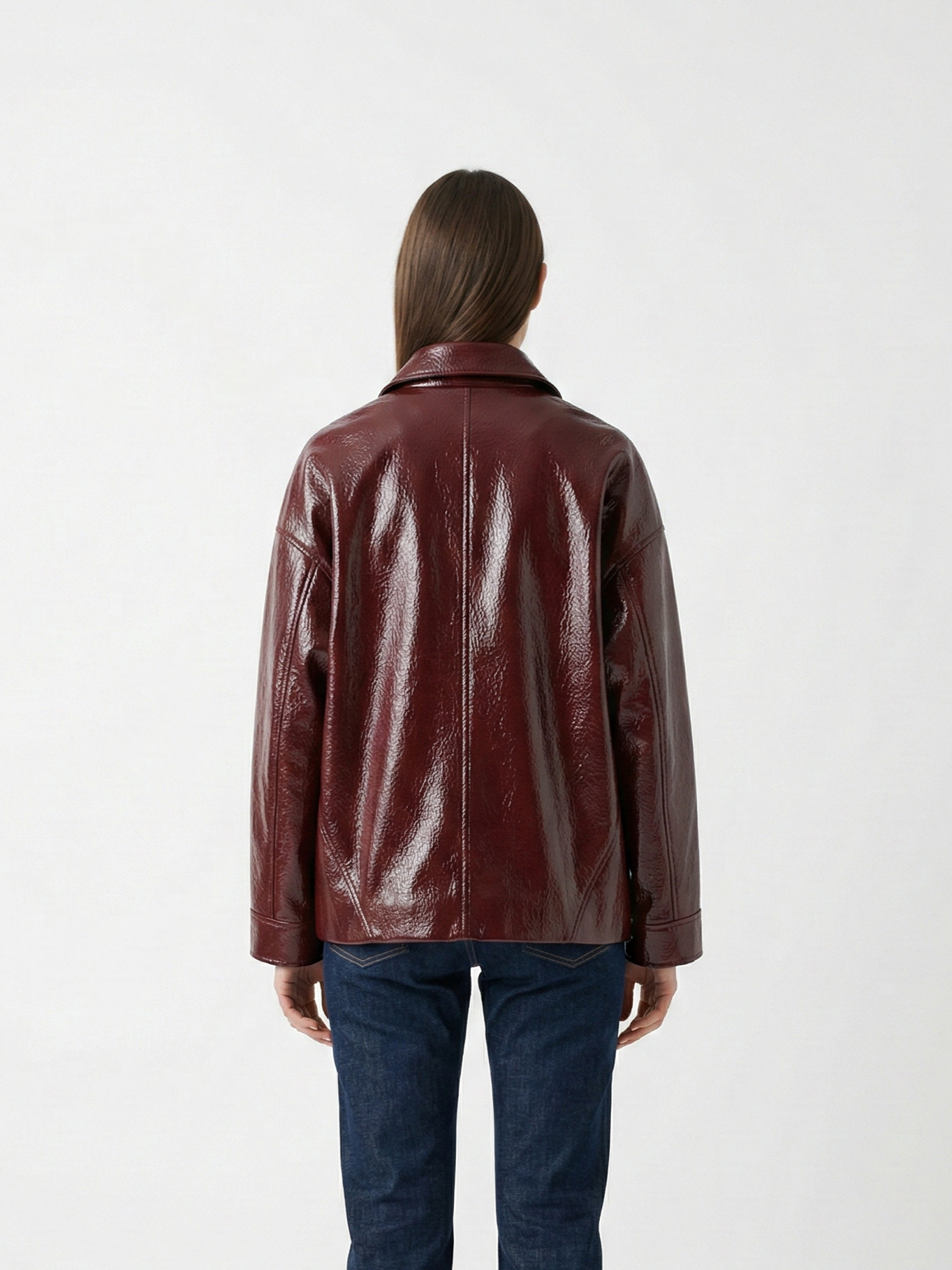 BLOUSON EN SIMILICUIR BRILLANT