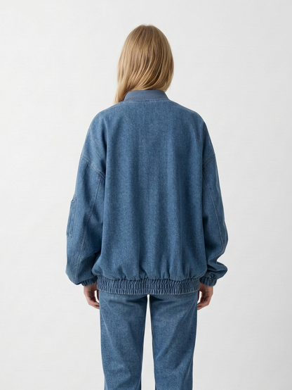 BLOUSON BOMBER EN JEAN